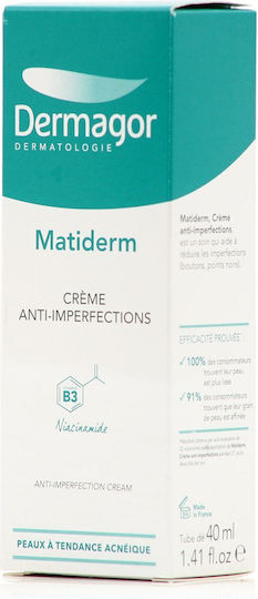 Dermagor Matiderm Κρέμα Προσώπου Ημέρας κατά των Ατελειών & της Ακμής με Νιασιναμίδη & Aloe Vera 40ml
