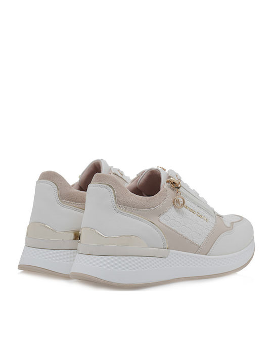 Дамски Маратонки White Stamp Nude Patent Beige