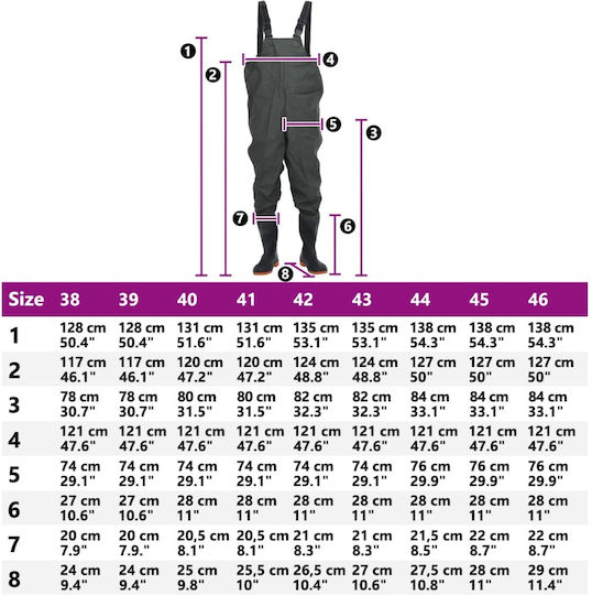 vidaXL Chest Waders