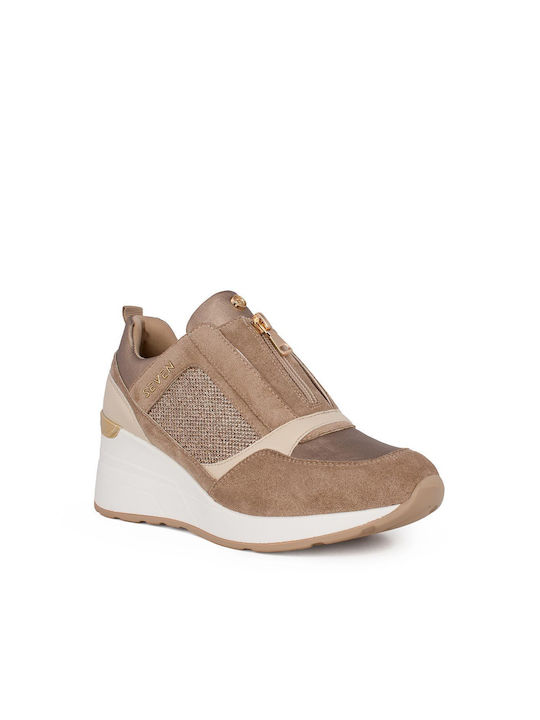 Seven Sneakers Beige Gold