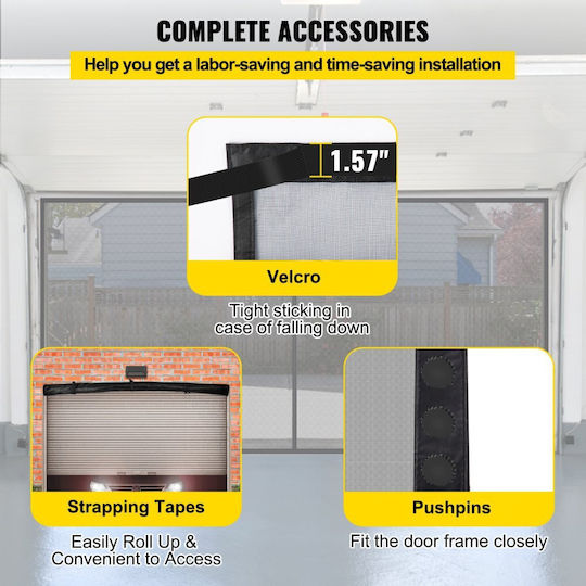 Vevor Pet Friendly Mosquito Net Door with Velcro Magnetic Clasp 213x488cm