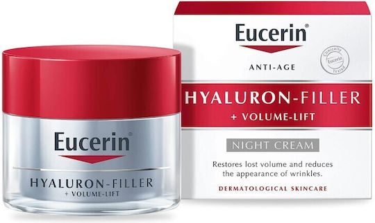 Eucerin Hyaluron-Filler + Volume Lift Κρέμα Προσώπου Νυκτός για Ενυδάτωση, Αντιγήρανση & Σύσφιξη με Υαλουρονικό Οξύ & Κολλαγόνο 50ml