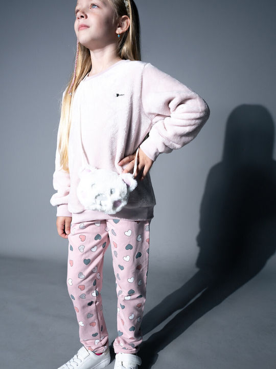 Evita Kinder Set mit Leggings & Jacke Winter 2Stück Pink