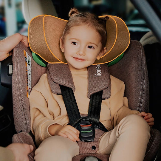 Lionelo Harmony Baby Car Seat i-Size with Isofix Red Brick Bamboo 0-36 kg