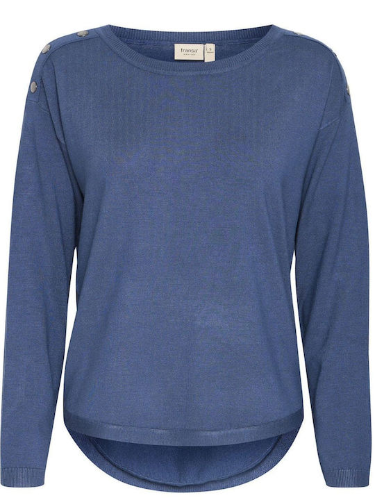 Fransa Damen Pullover Vintage Indigo