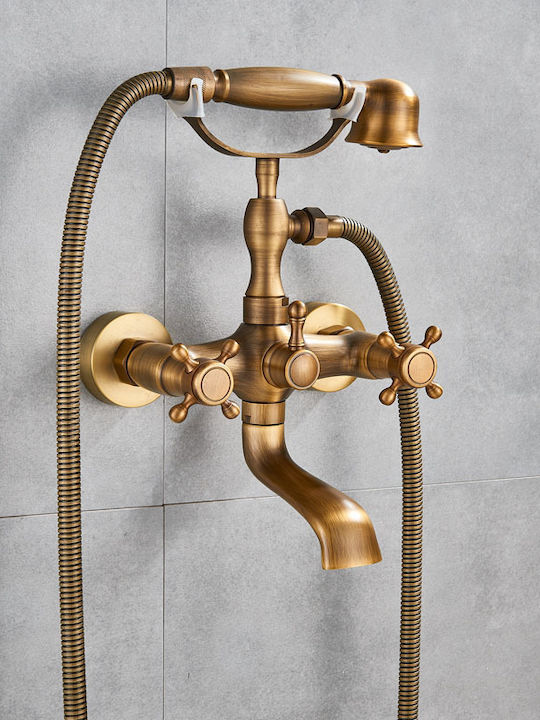 Mixing Bathtub Shower Faucet Complete Set Bronze Mixing Bathtub Shower Faucet Complete Set Bronze