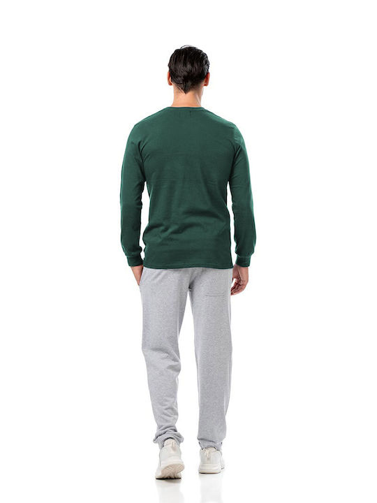 Bodymove Men's Long Sleeve Blouse Green