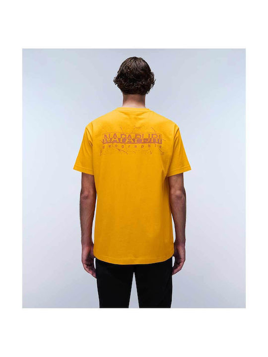 Napapijri Men's Short Sleeve T-shirt Yellow