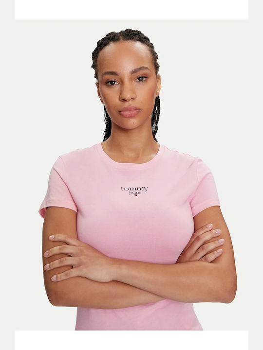 Tommy Hilfiger Damen Bluse Baumwolle Ballet Pink