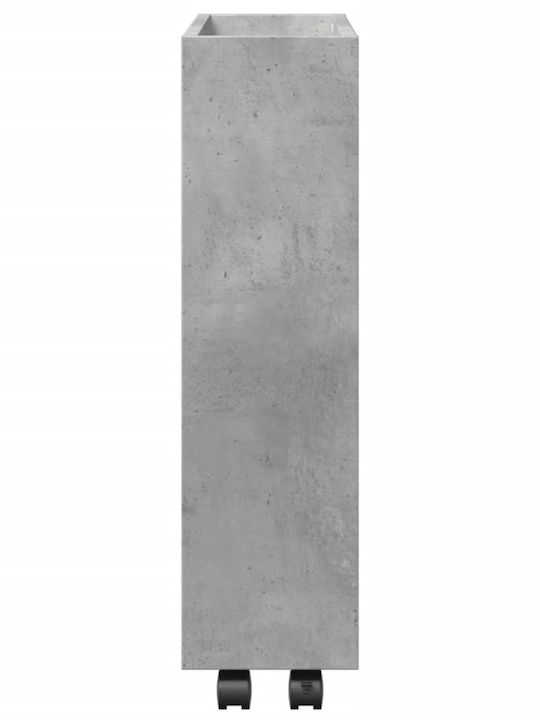 vidaXL Кухненско Тролей Дървен 3 Позиции Сив 60x18x70см
