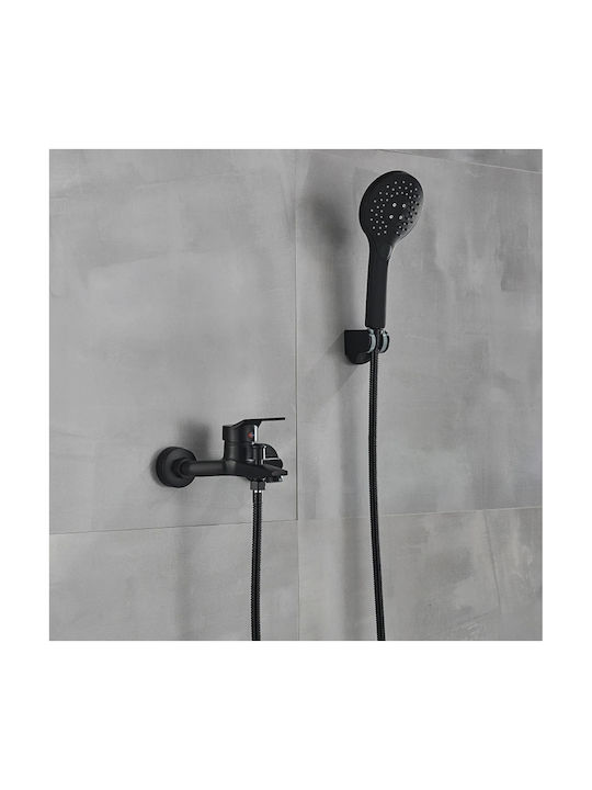 Mixing Bathtub Shower Faucet Complete Set Black