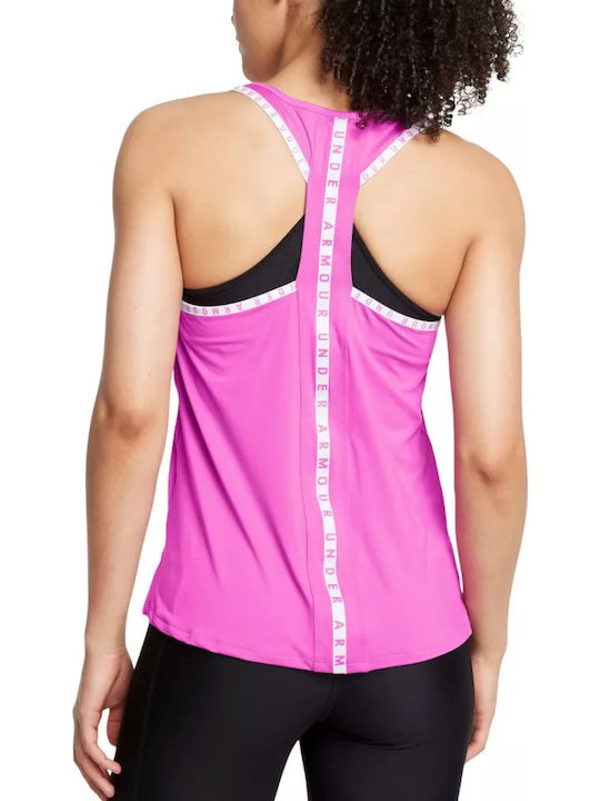 Under Armour Ua Knockout Women's Athletic Blouse Sleeveless Fast Drying Pink