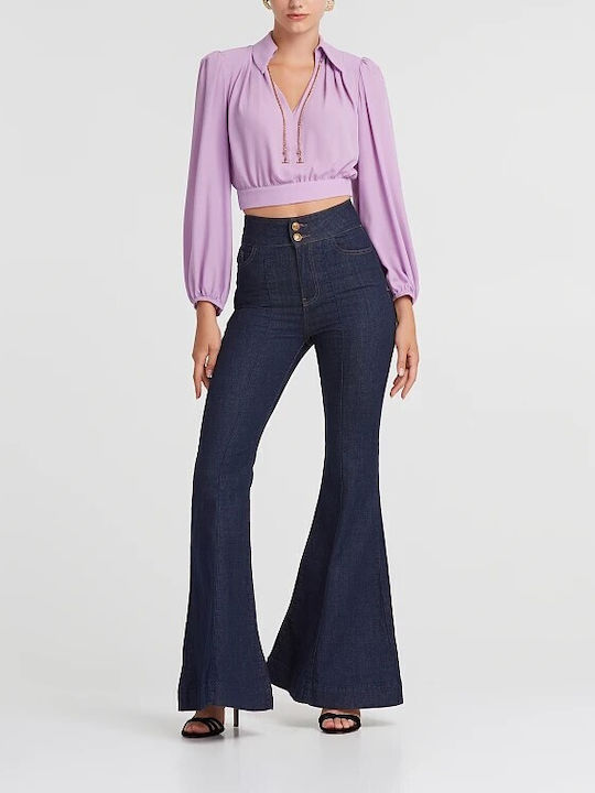 Lynne Damen Crop Top Lila