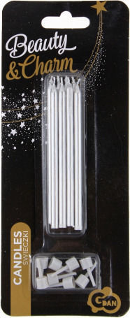 GoDan Birthday Candle Number in Silver Color 8pcs PF-SUSR