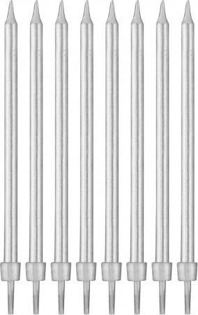 GoDan Birthday Candle Number in Silver Color 8pcs PF-SUSR