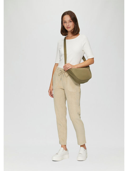 S.Oliver Women's Fabric Trousers Beige