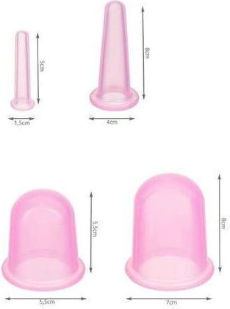 Silicone Suction Cups Set for Face and Body & Anti-Cellulite Tool 5pcs Aria Trade