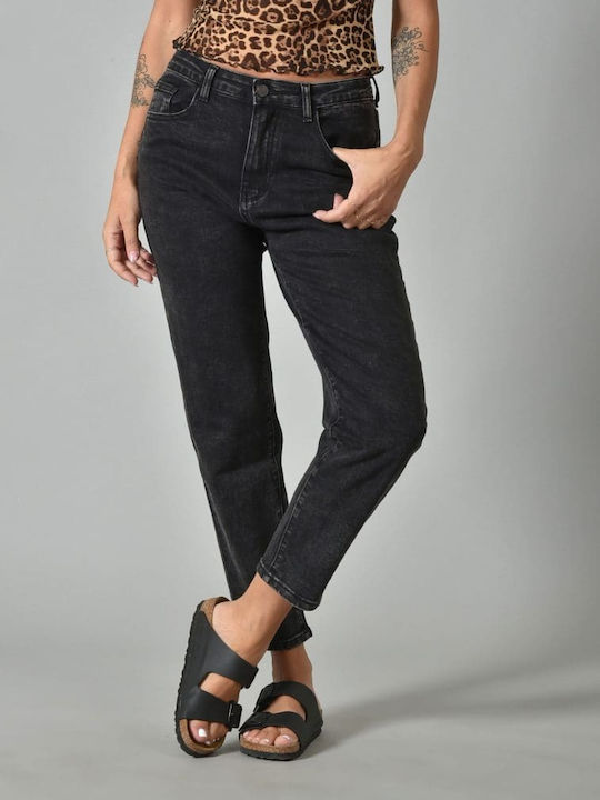 Belle Femme Damenjeanshose in Boyfriend Passform Black