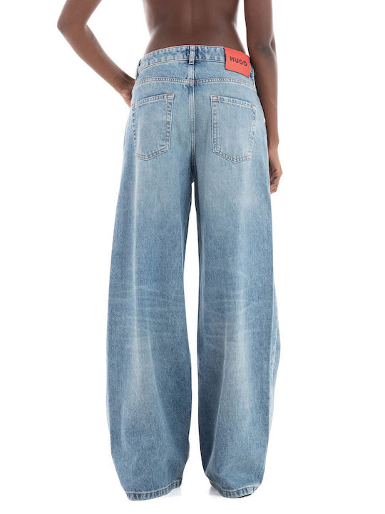 Hugo Boss Women's Jean Trousers in Baggy Line Medium Aged Denim