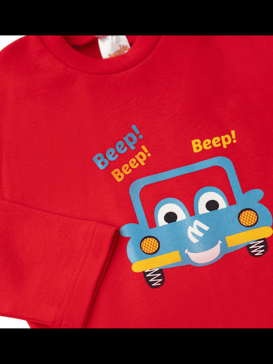 Minerva Детска пижама Зимна red Car Minerva Детска пижама Зимна red Car