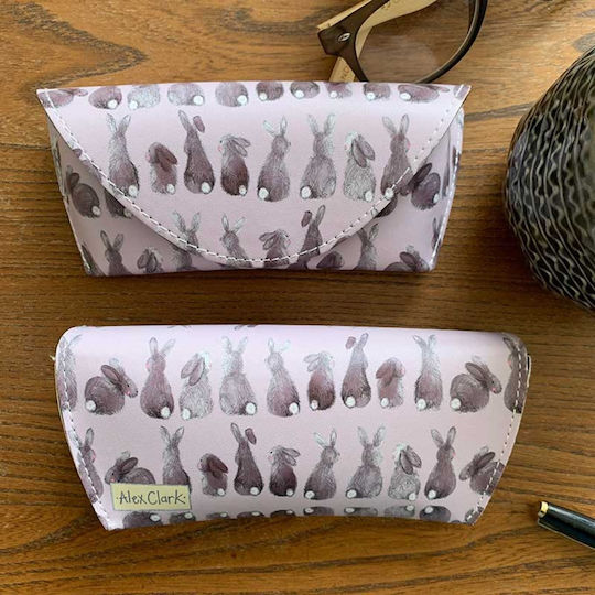 Alex Clark Vegan Leather Glasses Case Bunnies