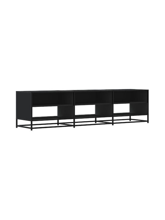 TV-Möbel aus Metall & Holz Black L180xB40xH46cm