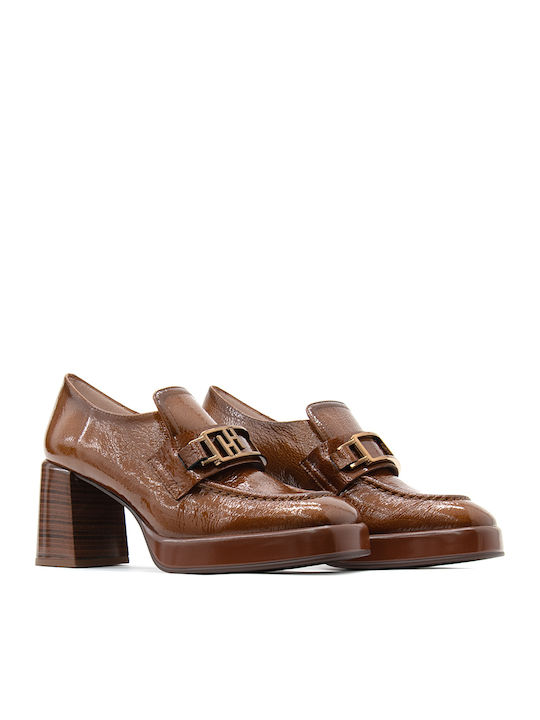 Patent Leather Tabac Brown High Heels