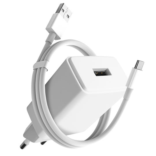 Oppo Φορτιστής με Θύρα USB-A και Καλώδιο USB-C 10W Λευκός