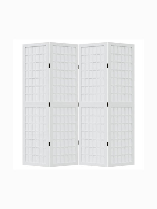 vidaXL Decorativ Paravan Lemn cu 4 Panouri 140x160cm