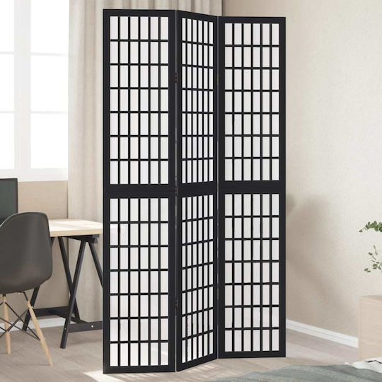 vidaXL Decorativ Paravan Lemn cu 3 Panouri 105x200cm