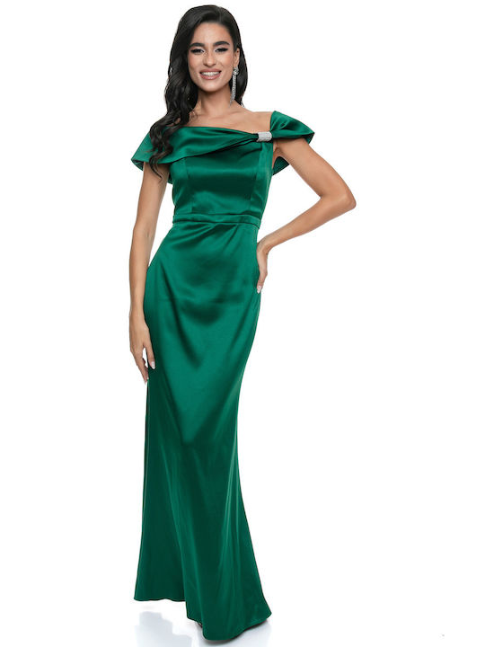 RichgirlBoudoir Maxi Dress with Slit Green