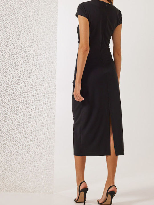 Enzzo Midi Dress Black