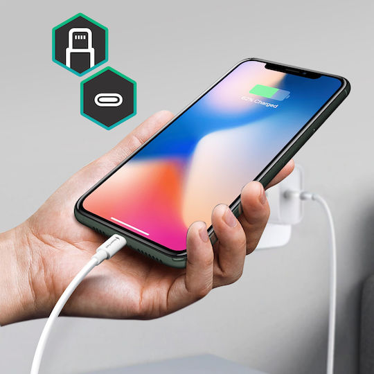 Usb Type C To Lightning Power Delivery 20w Charge Sycnhro 1m White
