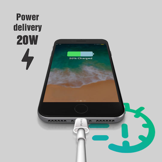Usb Type C To Lightning Power Delivery 20w Charge Sycnhro 1m White