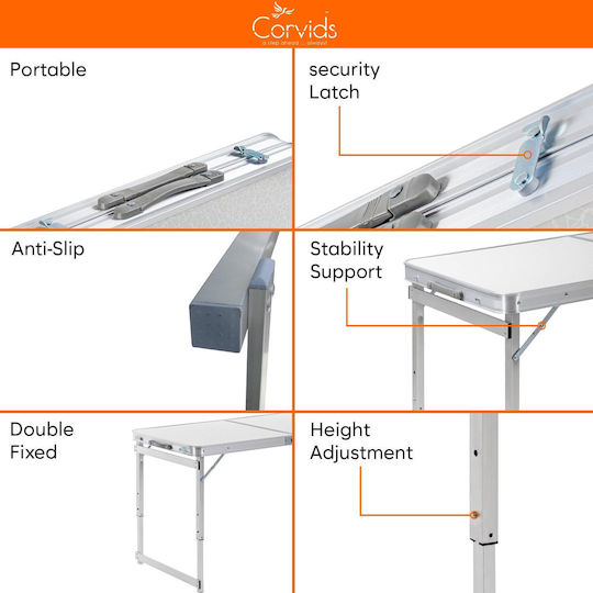 Table Product Dimensions 38.1 W X 83.8 L X 10.2 H cm Foldable Portable Beach Camping Holidays Trips Events Chairs Integrated Vk89