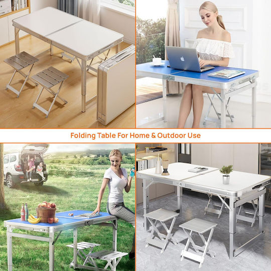 Table Product Dimensions 38.1 W X 83.8 L X 10.2 H cm Foldable Portable Beach Camping Holidays Trips Events Chairs Integrated Vk89