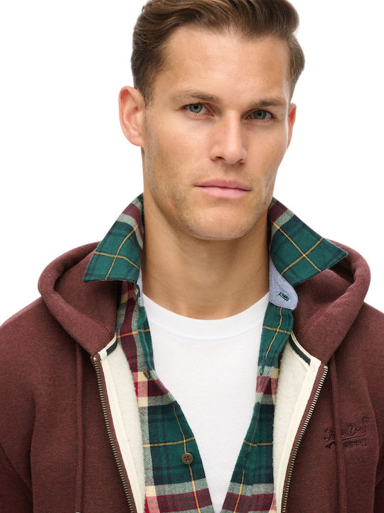 Cardigan With Hood Burgundy