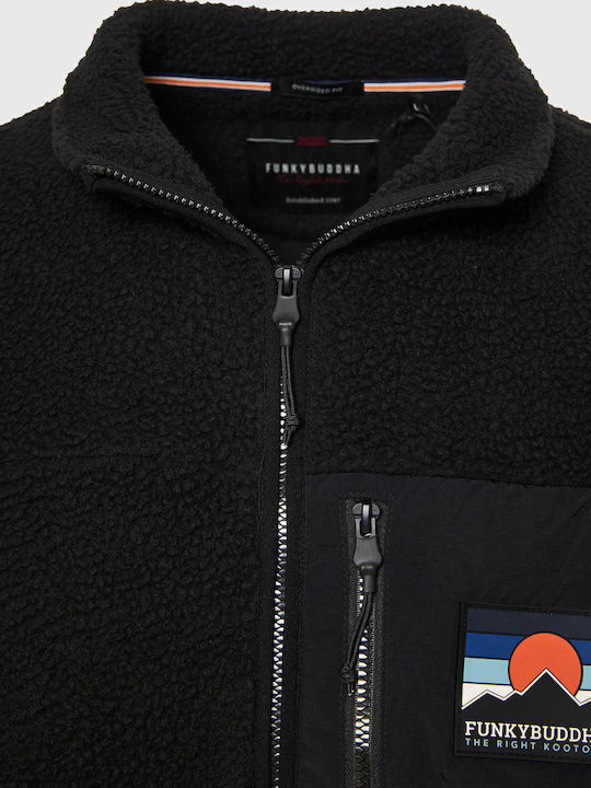 Men's Fleece Hooded Jacket Black