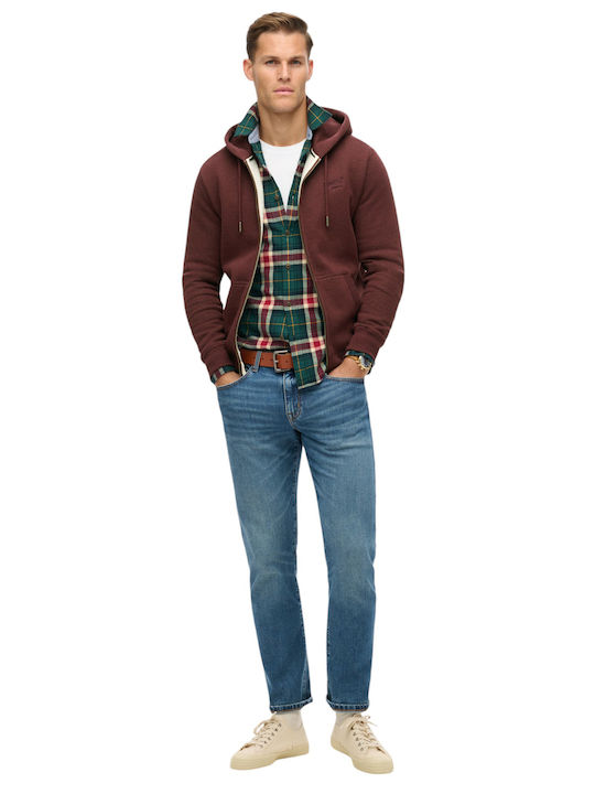 Cardigan With Hood Burgundy