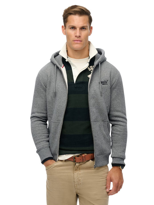 Superdry M D2 Ovin Essential Logo Sweatshirt with Hood grey