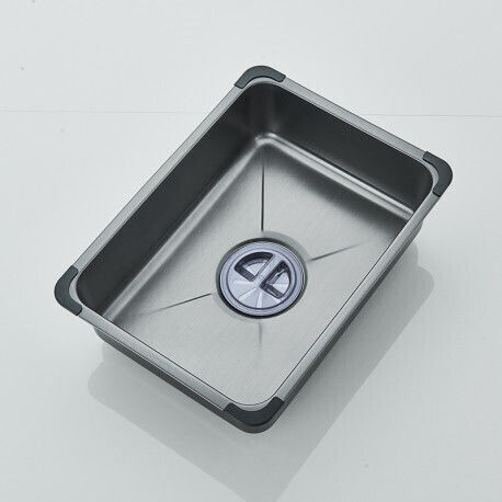 Ένθετος Νεροχύτης Inox με Μπαταρία Μ60xΠ45cm Μαύρος