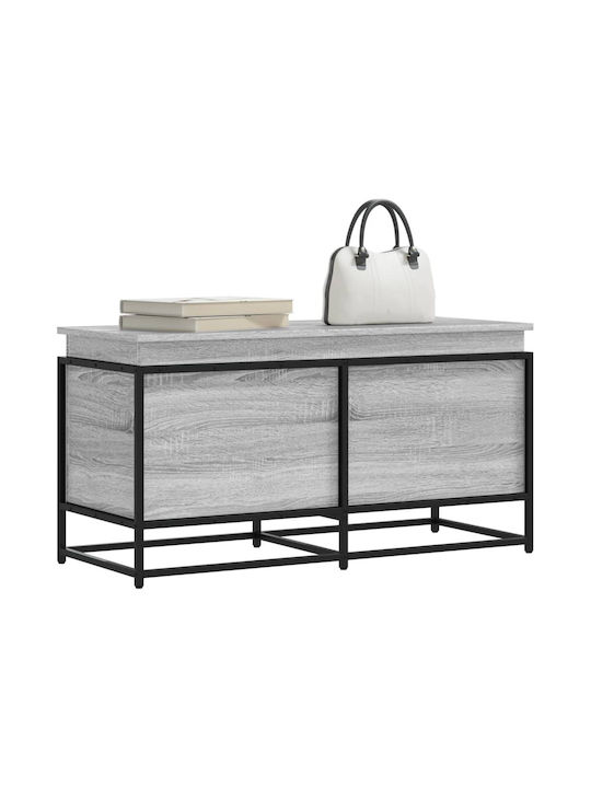 vidaXL Wooden Decorative Trunk Gray 100x40x51.5cm