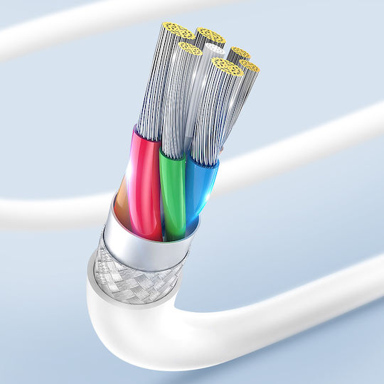 Usb-c Cable Fast Charge Data Transfer 2.0 Length 1m White