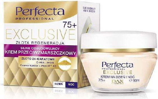 Dax Exclusive 75+ Κρέμα Προσώπου για Ενυδάτωση & Αντιγήρανση με Υαλουρονικό Οξύ & Βιταμίνη C 50ml