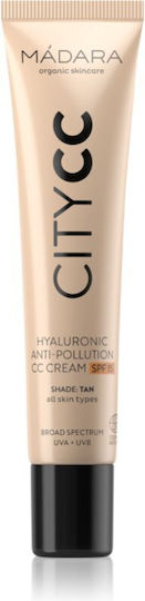Madara Anti Pollution CC Cremă de Față Hidratare de Zi cu SPF15 și Acid Hialuronic 40ml