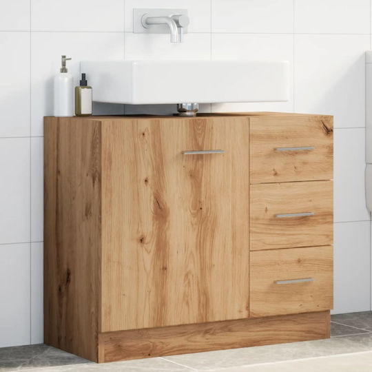 vidaXL Schrank Waschtisch ohne Waschbecken L63xB30xH54cm Coffee