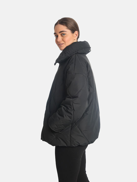 Paco & Co Women's Short Lifestyle Jacket for Winter BLACK