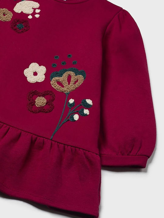 Mayoral Sweatshirt Kids Dress Maroon