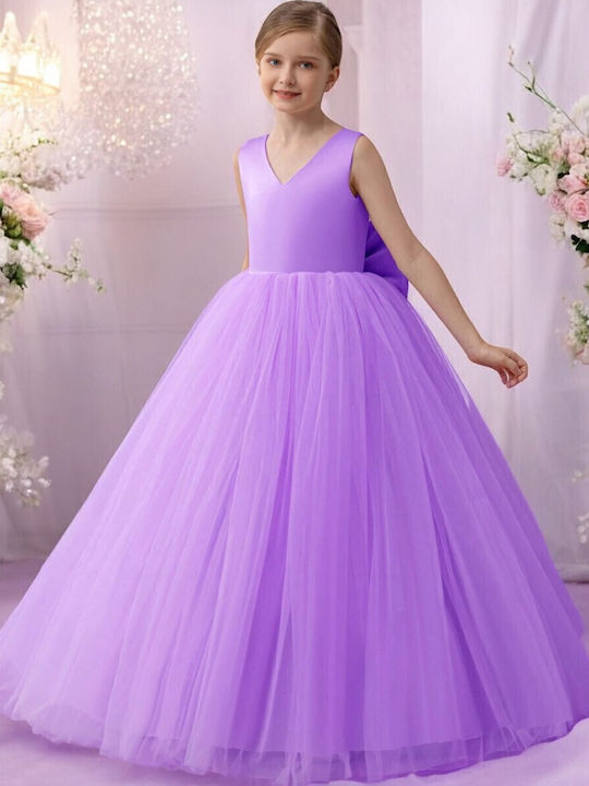 Детска Рокля Без ръкави Обикновени Purple