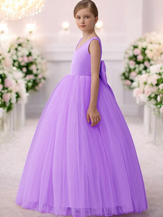 Детска Рокля Без ръкави Обикновени Purple